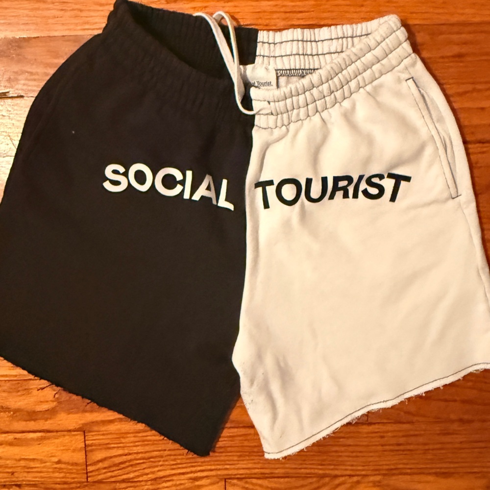 Tourist Social Women's Black and White Shorts